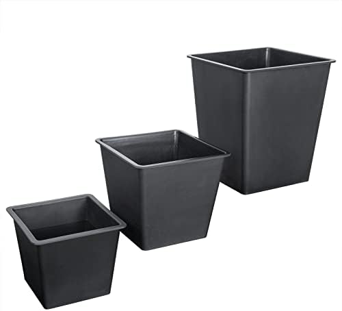 Ensemble de 3 Pots de Fleurs en polyrotin Ivoire - Cache-Pot intérieur/extérieur avec bac à Fleurs - Jardinière design et pratique – Image 5