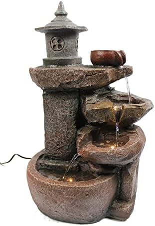Fontaine BK851 Cascade avec éclairage pour jardin, terrasse et intérieur - Décoration élégante et apaisante – Image 2
