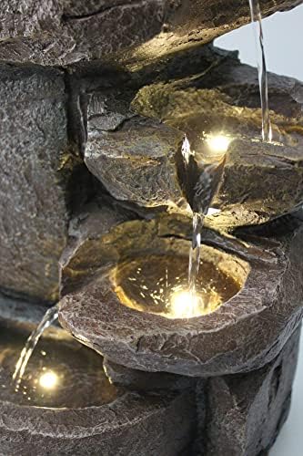 Fontaine BK851 Cascade avec éclairage pour jardin, terrasse et intérieur - Décoration élégante et apaisante – Image 3