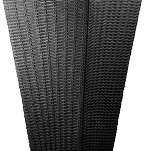 Pot de Fleurs Anthracite 70x40x40 cm 59 L Bac à Fleurs Aspect polyrotin | Jardinière Cache-Pot pour Jardin, Terrasse, Intérieur et Extérieur